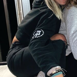 Cropped I am unwell barstool sweatshirt.